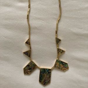 House of Harlow 1960 Abalone Station Necklace